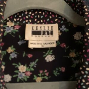 Leslie Fay Floral navy Dress
